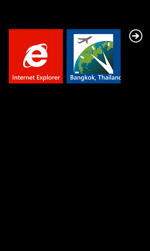 StopJetLag Pinned on Windows Phone